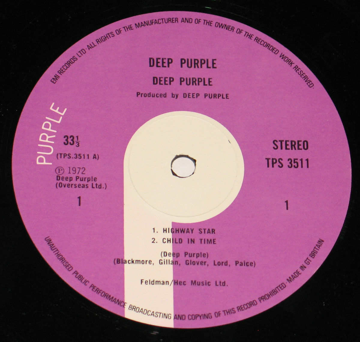 High Resolution # Photo DEEP PURPLE Made in Japan Gt Britain 